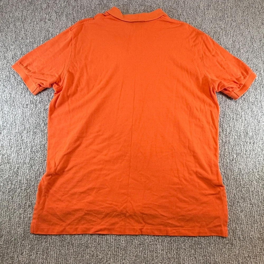 Polo Ralph Lauren Polo Shirt Mens XXL Orange Short Sleeve Cotton Pique Pony Logo